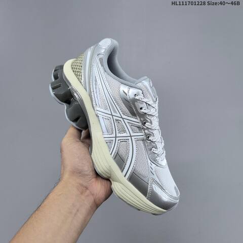 ASICS Gel-Kinetic Fluent Grey Silver Black Blue EU 40-46 Running Shoe Running Sneakers - Men's (BS-69116)