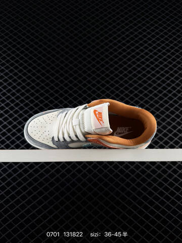 Nike SB Dunk Low Pro White Grey Orange Light Blue EU 36-45 Skate Shoe - Unisex (BS-70493)