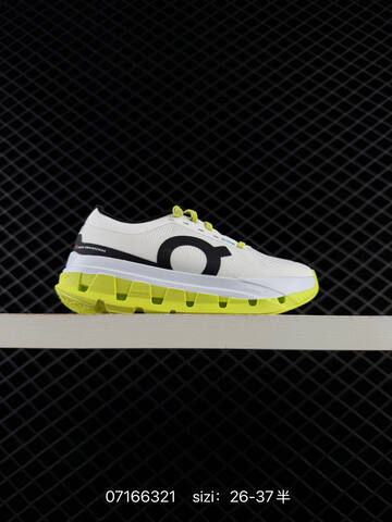 On Cloudflow 5 White Neon Yellow Black 26-37 Running Shoe Running Sneakers - Women s BS-85036