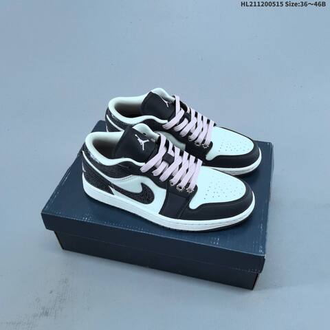 Jordan Air Jordan 1 Low White Gray-pink 36 46 Lifestyle - Unisex (BS-65958)