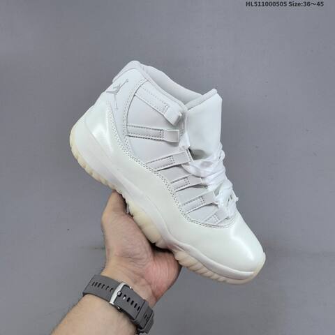Jordan Air Jordan 11 Retro Sail White Cream 36 45 Basketball - Unisex BS-66037