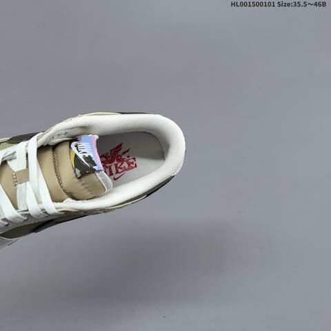 Nike SB Dunk Low Pegasus Pack White Beige Olive Dark Brown EU 35 5-46 Skate Shoe - Unisex BS-62282