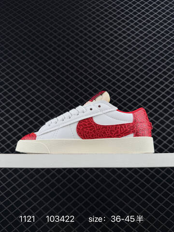 Nike Blazer Low 77 Jumbo DQ1470-140 White Red EU 36-45 5 Lifestyle - Unisex (BS-74081)