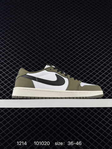 Jordan Air Jordan 1 Low White Olive Black Sail EU 36-46 Sneaker - Unisex (BS-80060)