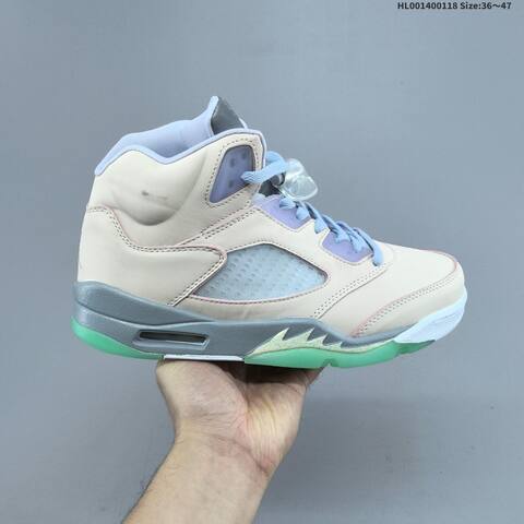 Jordan Air Jordan 5 Retro SE Easter Cream Lavender Light Blue Mint Green 36 47 Basketball - Unisex (BS-66930)