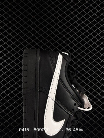 Nike Dunk Low Black With White Swoosh EU 36-45 Skate - Unisex (BS-72092)