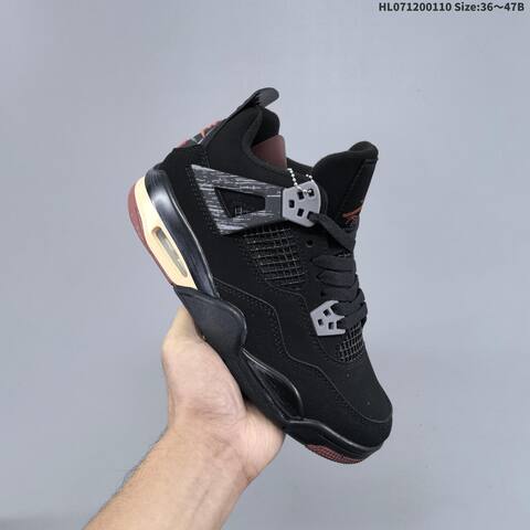Jordan Air Jordan 4 Retro White Grey And Black Grey Burgundy EU 36-47 Basketball - Unisex (BS-67016)