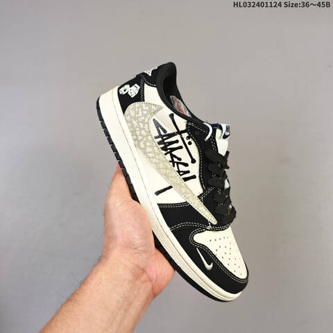 Nike Air Jordan 1 Black White Cream 36 45 Basketball - Unisex (BS-63146)