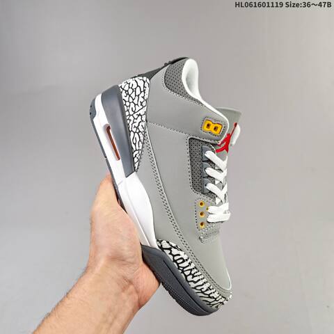 Jordan Air Jordan 3 Retro White Red Black Yellow Grey EU 36-47 Basketball - Unisex BS-63439