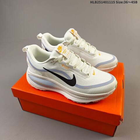 Nike Vomero 18 GTX ReactX Air Zoom Off White Black Light Grey Orange EU 36-45 Running Shoe - Unisex (BS-63671)