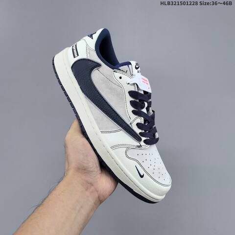Jordan Travis Scott x Air Jordan 1 Low OG Reverse Mocha Sail University Blue Black EU 36-46 Lifestyle - Unisex (BS-67220)