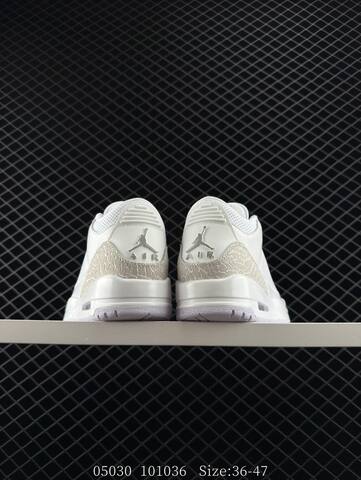 Jordan Air Jordan 3 Retro Pure Money White Light Silver EU 36-47 Basketball Shoe - Unisex BS-81281