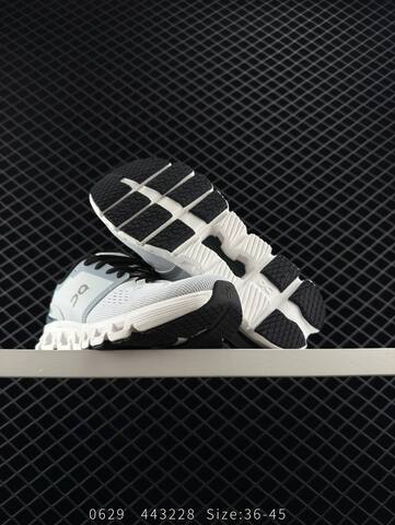 On Cloud X 4 Light Grey White Black EU 36-45 Running Shoe Running Sneakers - Unisex (BS-85542)