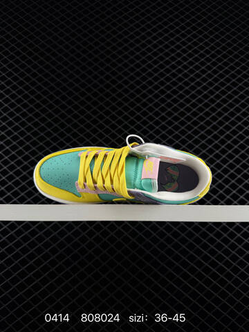 Nike Dunk Low Multi-color Patent Leather Yellow Turquoise Light Purple Pink White EU 36-45 Lifestyle - Unisex (BS-72106)