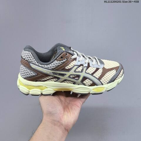 ASICS Gel Cumulus 16 Cream Brown Grey Pale Yellow EU 36-45 Running Shoe Running Sneakers - Unisex (BS-69023)