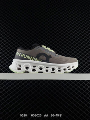 On Cloudmonster Olive Black White Lime EU 36-45 Running Shoe Running Sneakers - Unisex BS-85260