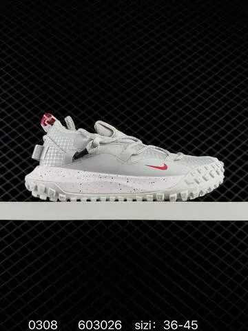 Nike ACG Mountain Fly Low GTX SE Beige Gray With Tan Outsole And Red Swoosh 36-45 Trail - Unisex BS-72740