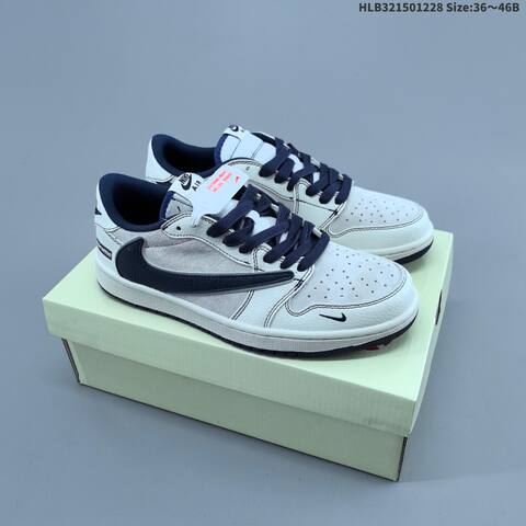 Jordan Travis Scott x Air Jordan 1 Low OG Reverse Mocha Sail University Blue Black EU 36-46 Lifestyle - Unisex (BS-67220)
