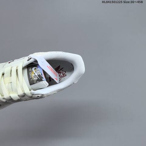 Nike Air Force 1 07 LV8 IQ1119 011 Off White White Dark Red EU 36 45 Sneaker EU 36-45 - Unisex BS-62464