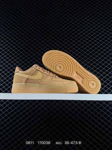 Nike Air Force 1 Low Wheat Tan Gum Light Brown EU 36-47 5 Skate - Unisex (BS-70837)