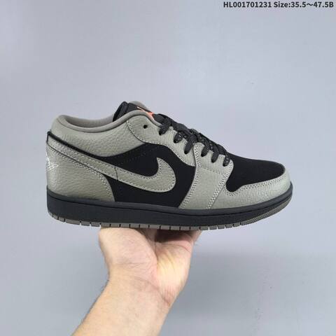 Jordan Air Jordan 1 Low Olive Grey Black 35 5-47 5 Casual - Unisex (BS-67167)
