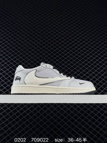Jordan Air Jordan 1 Low White Grey Blue Cream EU 36-45 Sneaker - Unisex (BS-79726)