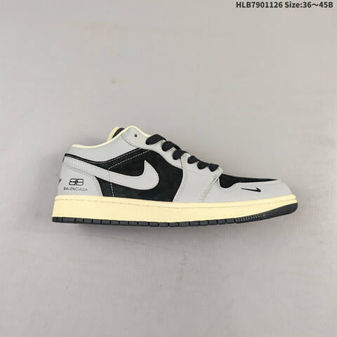 Nike Air Jordan 1 Low Black Gray Cream EU 36-45 Lifestyle - Unisex (BS-63064)