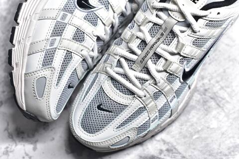 Nike P-6000 White Grey Black Light Blue Running Shoe BS-59691