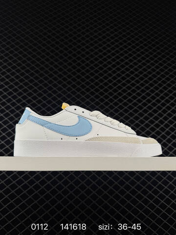 Nike Blazer Low 77 Jumbo DQ1470-141 White Light Blue EU 36-45 Casual - Unisex (BS-73187)