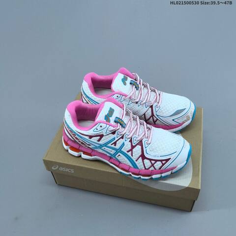 ASICS GEL KAYANO 20 White Pink Blue Burgundy EU 39 5 47 Running Shoe Running Sneakers - Unisex BS-68787