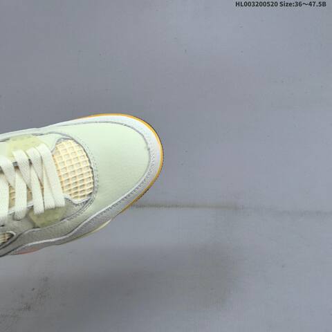 Jordan Air Jordan 4 Retro Sail Light Grey Gum Orange EU 36-47 5 Basketball - Unisex (BS-65915)