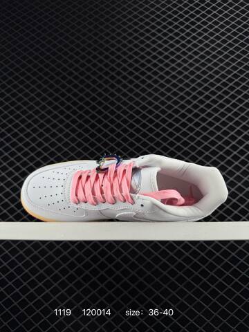 Nike Air Force 1 07 Low White Pink Yellow 36-40 Lifestyle - Unisex (BS-74124)