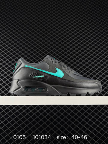 Nike Air Max 90 Black Grey With Turquoise EU 40-46 Lifestyle - Men's (BS-73315)