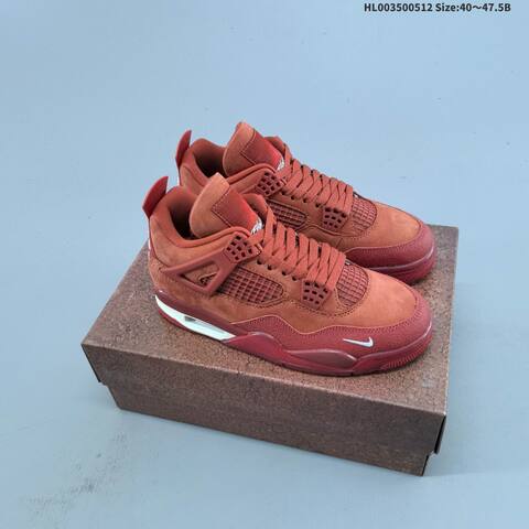 Nike Air Jordan 4 Brick Red Rust Red Maroon EU 40-47 5 Basketball - Men's (BS-65988)
