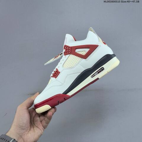 Jordan Air Jordan 4 Nigel Sylvester x Sail Cinnabar Sail Cinnabar Black 40 47 5 Basketball - Men's (BS-65971)