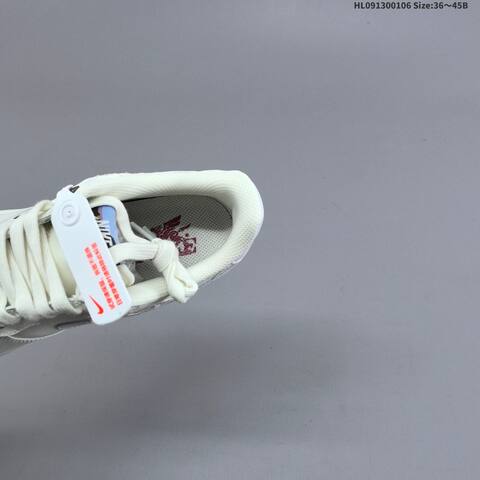 Nike Air Force 1 07 Low Off White White Burgundy Silver EU 36-45 Sneaker - Unisex BS-62186