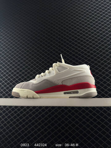 Jordan Air Jordan 4 Retro Off White Grey Red Cream EU 36-46 Basketball Shoe - Unisex BS-80645