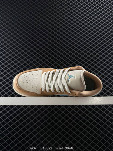 Jordan Air Jordan 1 Low Tan Light Blue Cream White EU 36-46 Sneaker - Unisex BS-80750