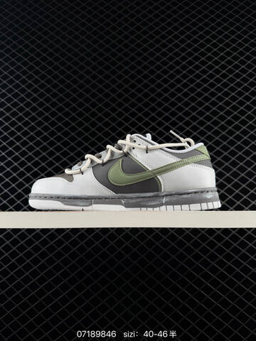 Nike SB Dunk Low White Grey Olive Green EU 40-46 Skate - Men's (BS-70192)