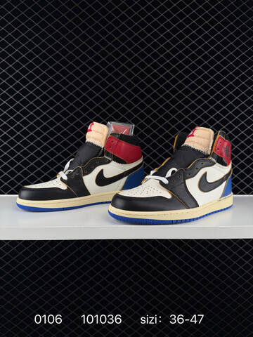 Jordan Union LA x Fragment Design x Air Jordan 1 Retro High OG Sport Royal White Black Red Blue Cream EU 36-47 Basketball Shoe - Unisex BS-79890