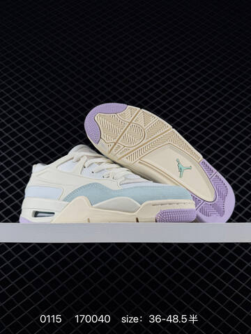 Jordan Air Jordan 4 RM Cream White Light Purple Light Blue EU 36-48 5 Basketball Shoe - Unisex (BS-79829)
