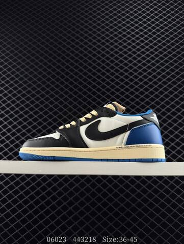 Jordan Travis Scott x Air Jordan 1 Low DM7866-14 White Black Blue Cream EU 36-45 Sneaker - Unisex BS-81156