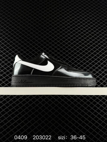 Nike Air Force 1 07 Low Two Colorways 1 Sail White Upper With Dark Brown Swoosh Olive Midsole Outsole Metallic Mini Swoosh Accents 2 White Upper With Patent Black Swoosh And Heel Detail White Midsole Outsole EU 36-45 Lifestyle - Unisex (BS-72223)
