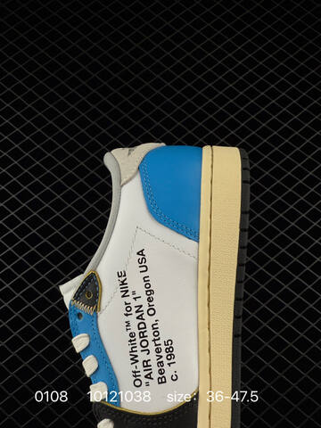 Jordan Air Jordan 1 Low Off White White Blue Black Cream Orange EU 36-47 5 Sneaker - Unisex BS-79871