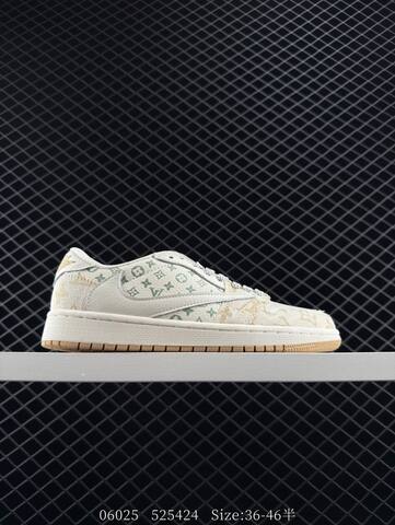 Jordan Air Jordan 1 Low Travis Scott Louis Vuitton Sail Navy Red Grey EU 36-46 Sneaker - Unisex (BS-81151)