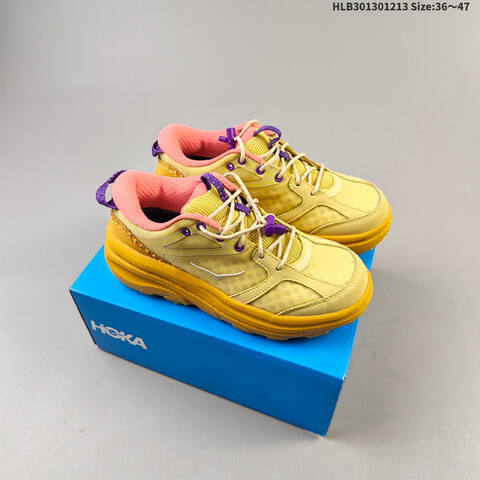 HOKA ONE ONE Bondi B3 Light Green Dark Green Burgundy Yellow EU 36-47 Running Shoe Running Sneakers - Unisex (BS-69434)