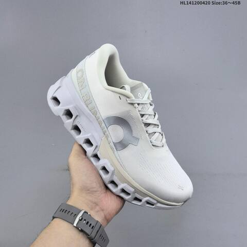 On Running Cloudmonster 2 White Silver Beige EU 36-45 Running Shoe Running Sneakers - Unisex (BS-69594)
