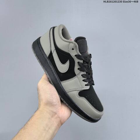 Jordan Air Jordan 1 Low Black Gray Coral EU 36-46 Basketball - Unisex (BS-67177)