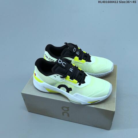 On THE ROGER Pro Pale Lime Neon Yellow White Black EU 36-45 Tennis Shoe Casual Sneakers - Unisex (BS-69616)