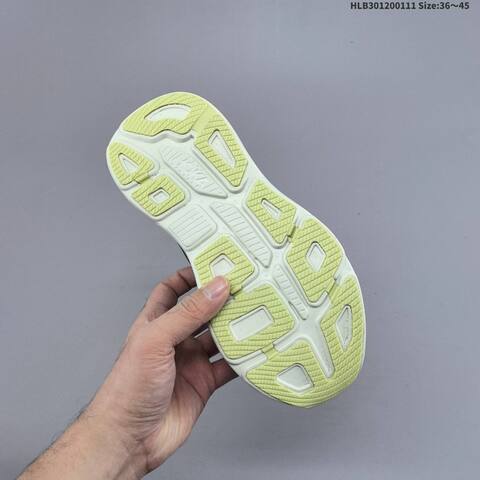 HOKA Bondi 9 Sage Green White Pale Yellow EU 36-45 Running Shoe Running Sneakers - Unisex (BS-69407)
